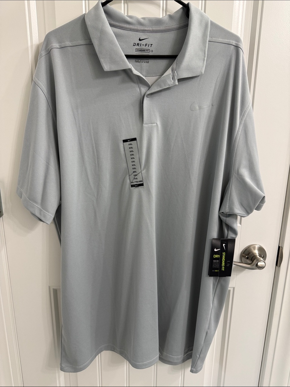 Nike Men’s Dri-FIT Polo Shirt in Light Gray